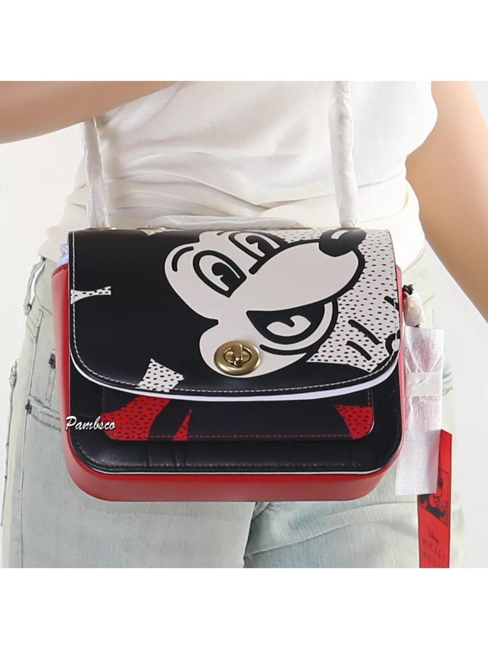 Coach Disney Mickey Mouse Keith Haring Madison Shoulder Bag Crossbody 4722